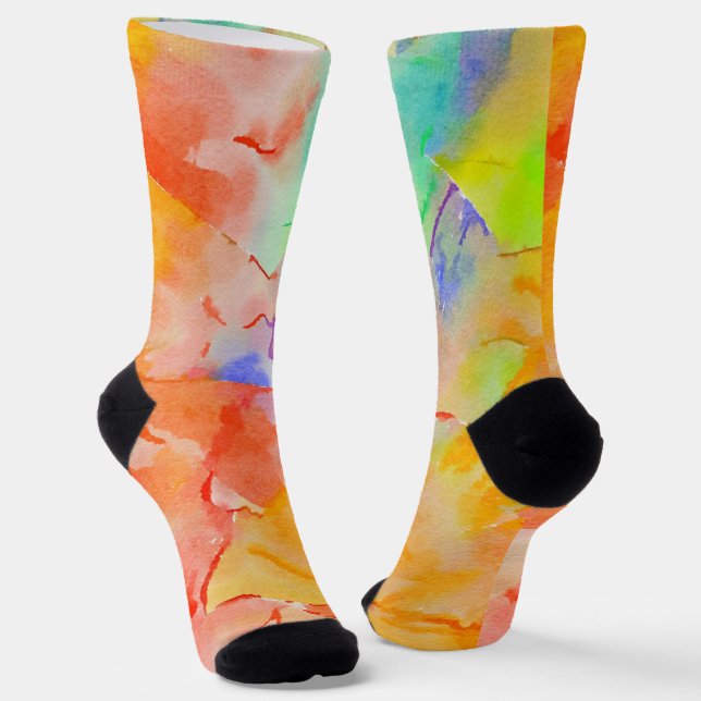 Paint Stain Sustainable Premium Crew Socks (Angled)