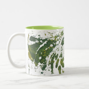 Paint stamp art Two-Tone coffee mug