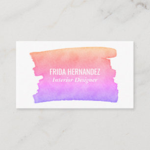 Paint Stripes Elegant Pink Gold Minimal Business Card