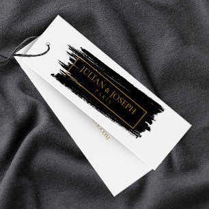 PAINT Stroke modern white and gold Hang Tags