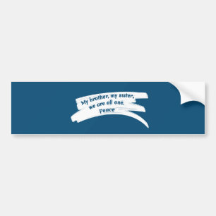 Paint Stroke Wipe Peace Message Bumper Sticker