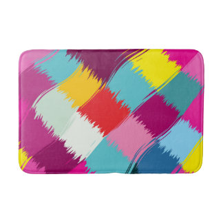Paint strokes abstract design bath mat
