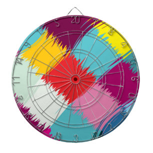 Paint strokes abstract design dartboard