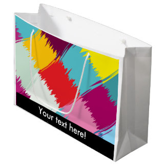 Paint strokes abstract design large gift bag