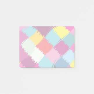 Paint strokes abstract design post-it notes