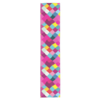 Paint strokes abstract design short table runner