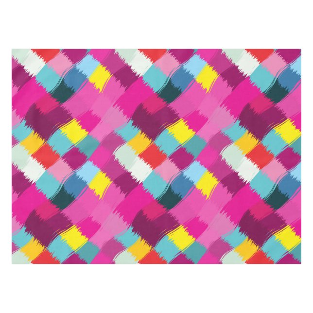 Paint strokes abstract design tablecloth (Front (Horizontal))
