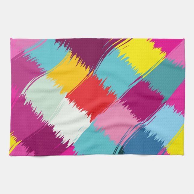 Paint strokes abstract design tea towel (Horizontal)