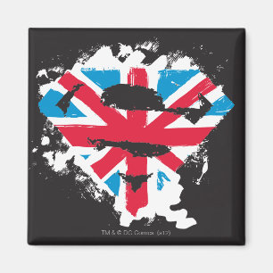 Paint Strokes British S-Shield Magnet