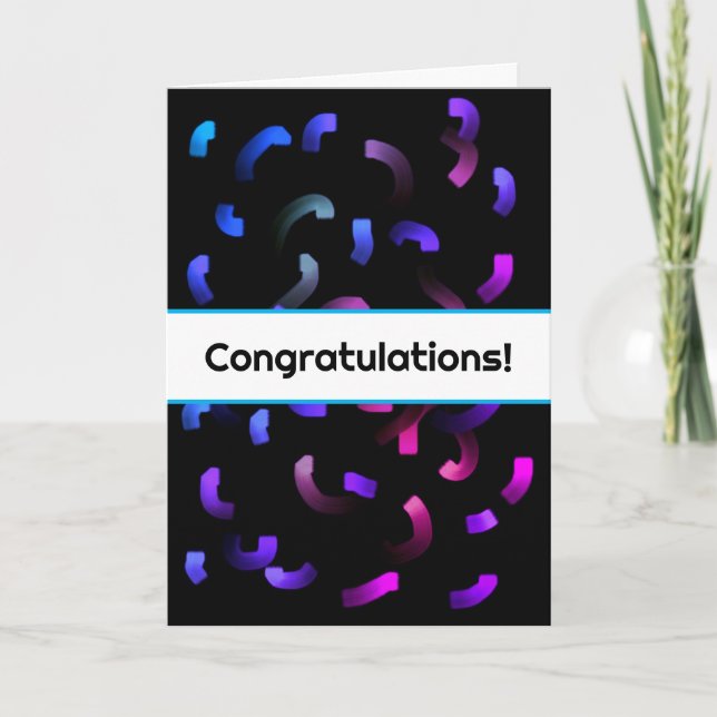 Paint Strokes Congratulations Card (Front)