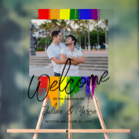Paint Strokes Photo LGBTQ Wedding Welcome