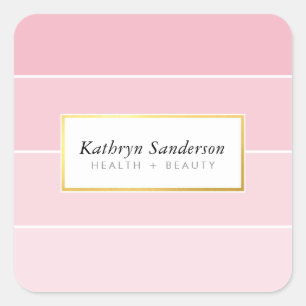 PAINT SWATCH modern stylish chic pink ombre Square Sticker