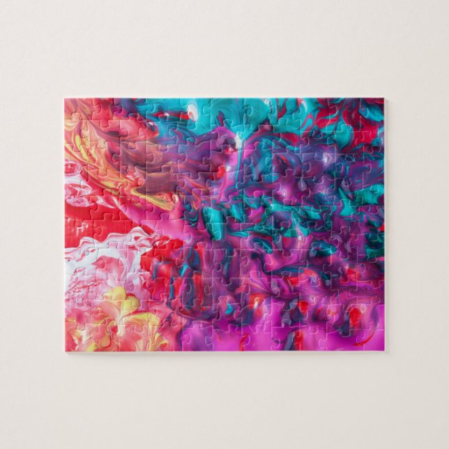 Paint swirl art 110 piece puzzle (Horizontal)