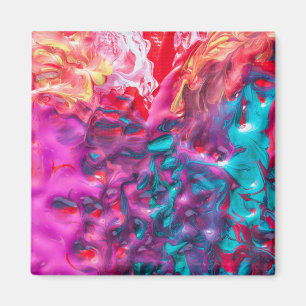 Paint swirl art magnet