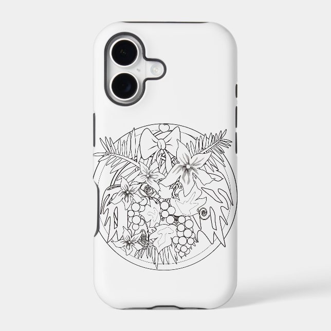Paint the picture yourself a tropical pattern (Back)
