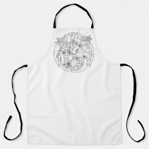 Paint the picture yourself a tropical pattern apron