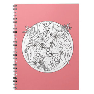 Paint the picture yourself a tropical pattern notebook