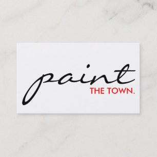 paint the town. (colour customisable) business card