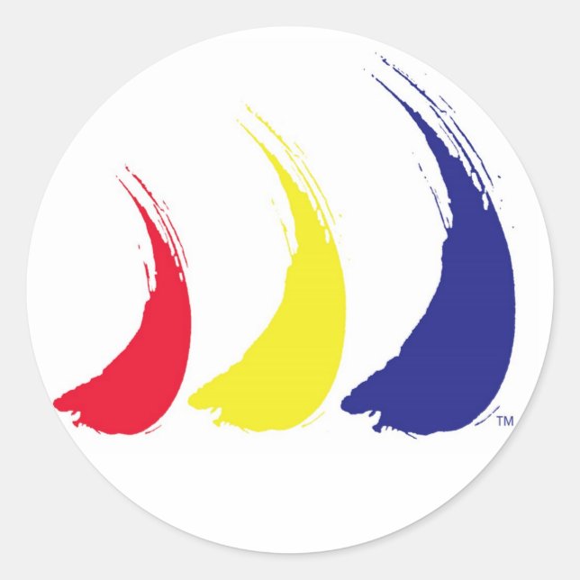 Paint-The-Wind Splashy Sails_sticker Classic Round Sticker (Front)