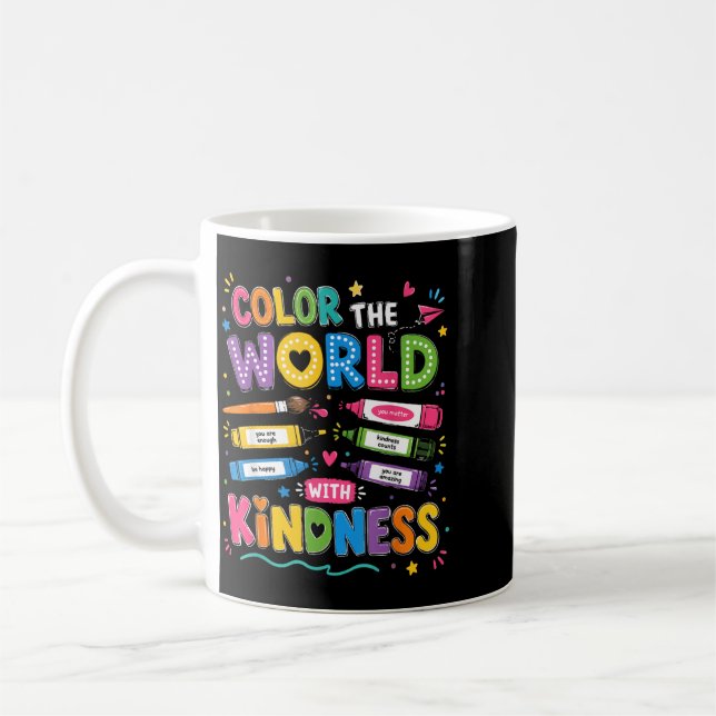 Paint The World Kind Back To School Coffee Mug (Left)