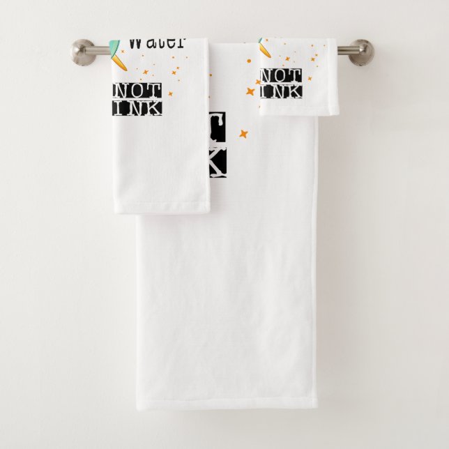 Paint Water Do Not Drink Bath Towel Set (Insitu)