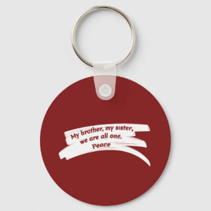 Paint Wipe Peace Message Key Ring