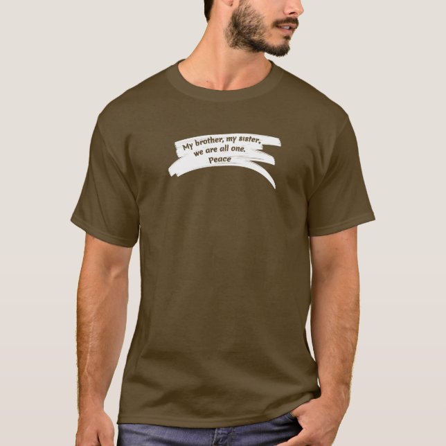 Paint Wipe Peace Message T-Shirt (Front)