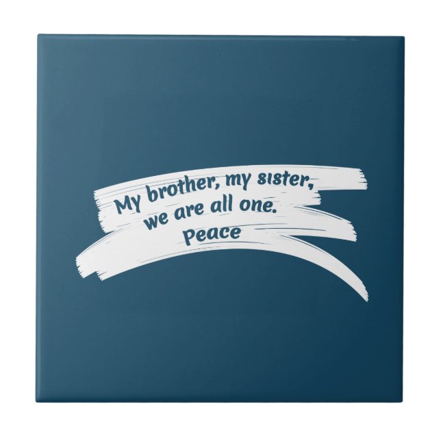 Paint Wipe Peace Message Tile (Front)