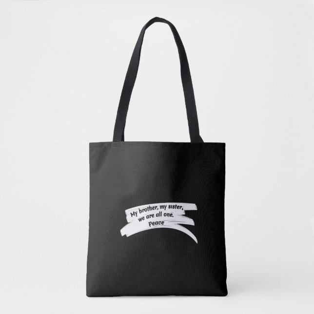 Paint Wipe Peace Message Tote Bag (Front)