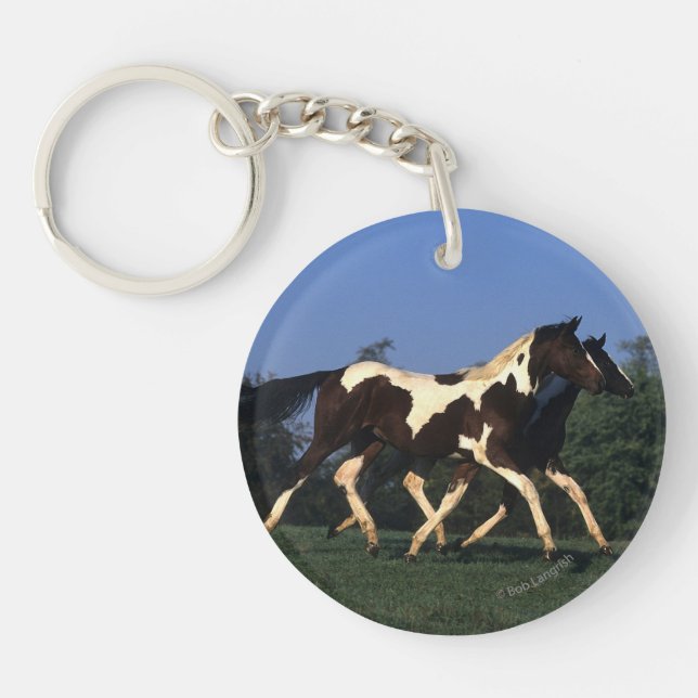 Paint Yearlings Running Key Ring (Front)