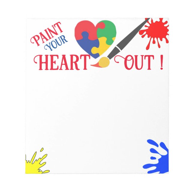 Paint Your Heart Out Notepad (Front)