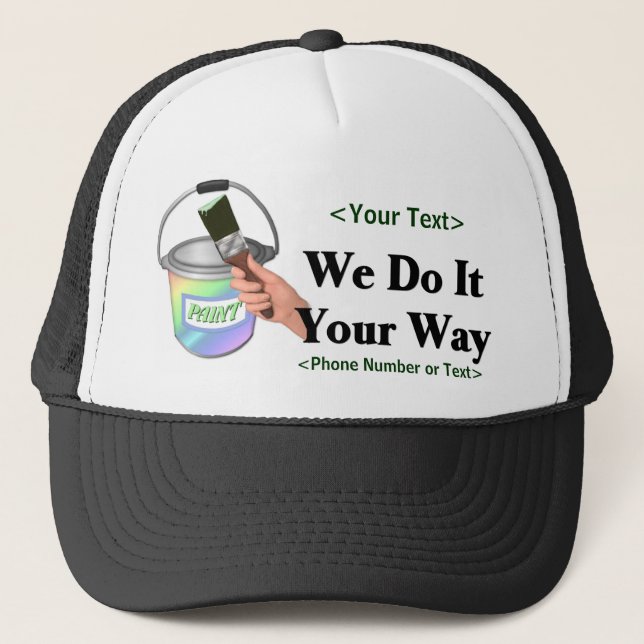 Paint Your Way - Customise Trucker Hat (Front)