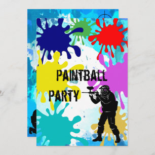 Paintball 18th Birthday Invitation