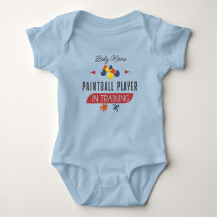 Paintball Baby Name Player in Training Paintball Baby Bodysuit