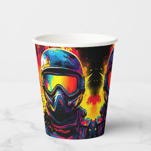Paintball Birthday Party Personalised Paper Cups
