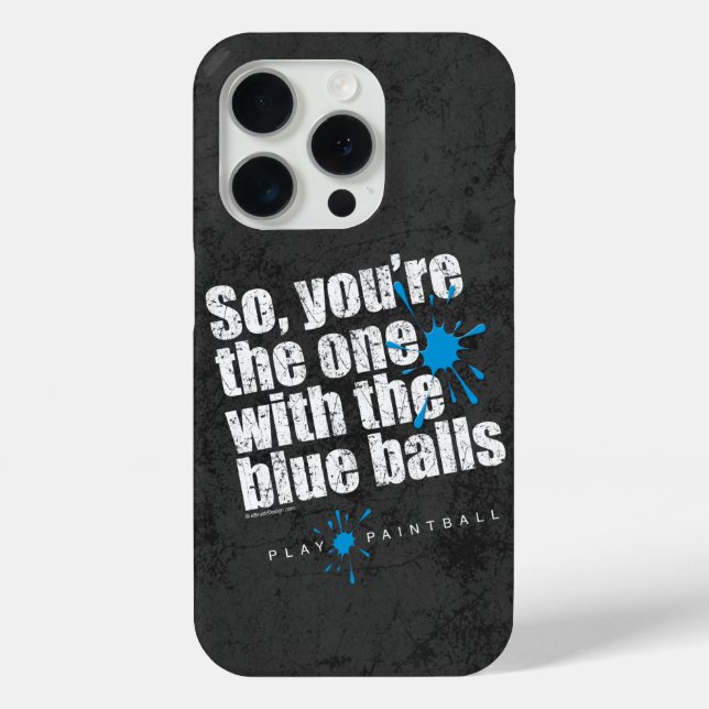 Paintball Blue Balls Case-Mate iPhone Case (Back)