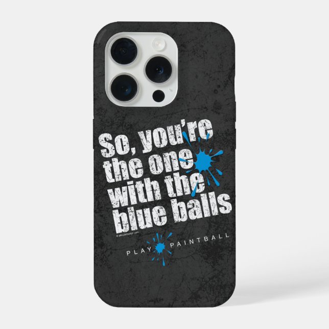 Paintball Blue Balls iPhone Case (Back)
