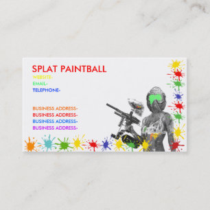 Paintball Business Card