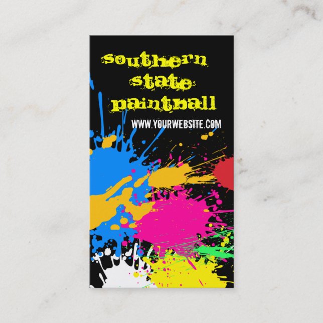 Paintball Business Card (Front)
