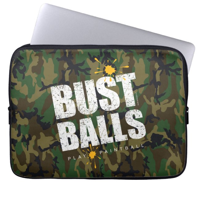 Paintball Bust Balls Laptop Sleeve (Front)