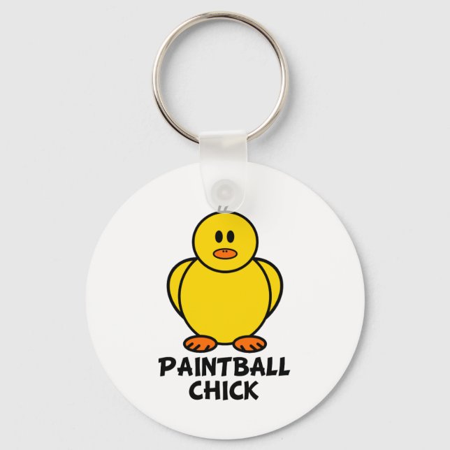 Paintball Chick Key Ring (Front)