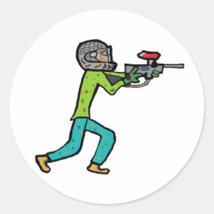 Paintball Classic Round Sticker