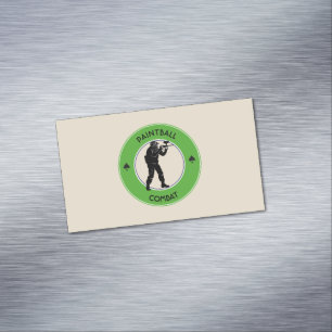 Paintball Combat Magnetic Business Card