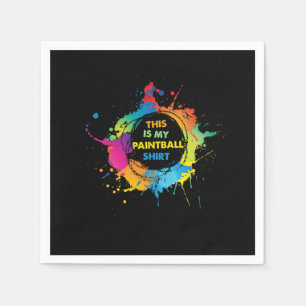 Paintball Game Color Balls Paintball Marker Gift Napkin