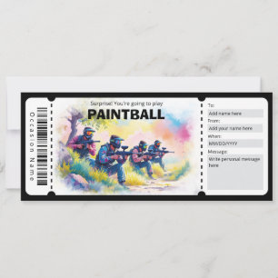 Paintball Gift Certificate Invitation