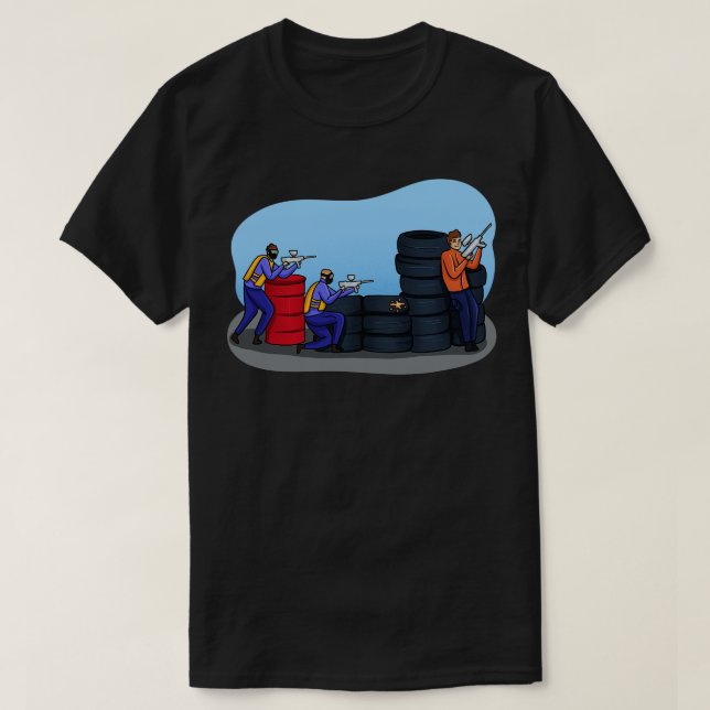 Paintball illustration T-Shirt (Design Front)
