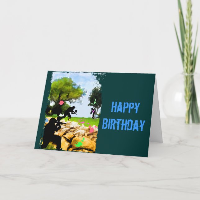 Paintball in the Spring Card (Front)