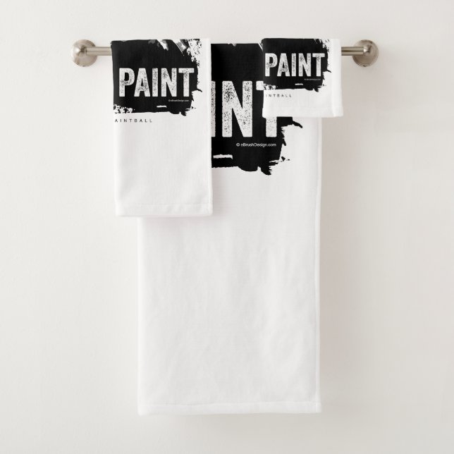 Paintball Let’s Paint Bath Towel Set (Insitu)