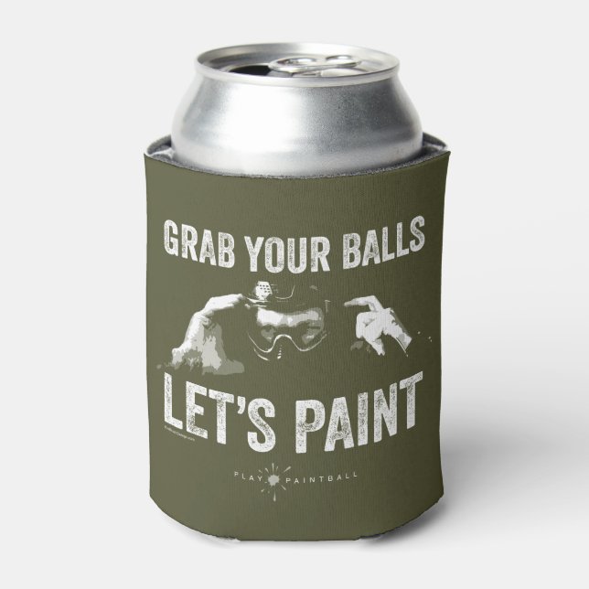 Paintball Let’s Paint Can Cooler (Can Front)