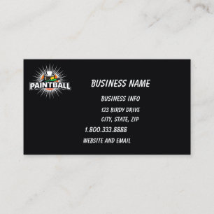 Paintball Logo Game Player Pop Art Graphic  Business Card
